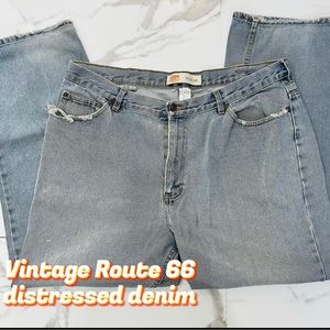 Route 66 distressed denim men’s jeans size 40x30 baggy fit